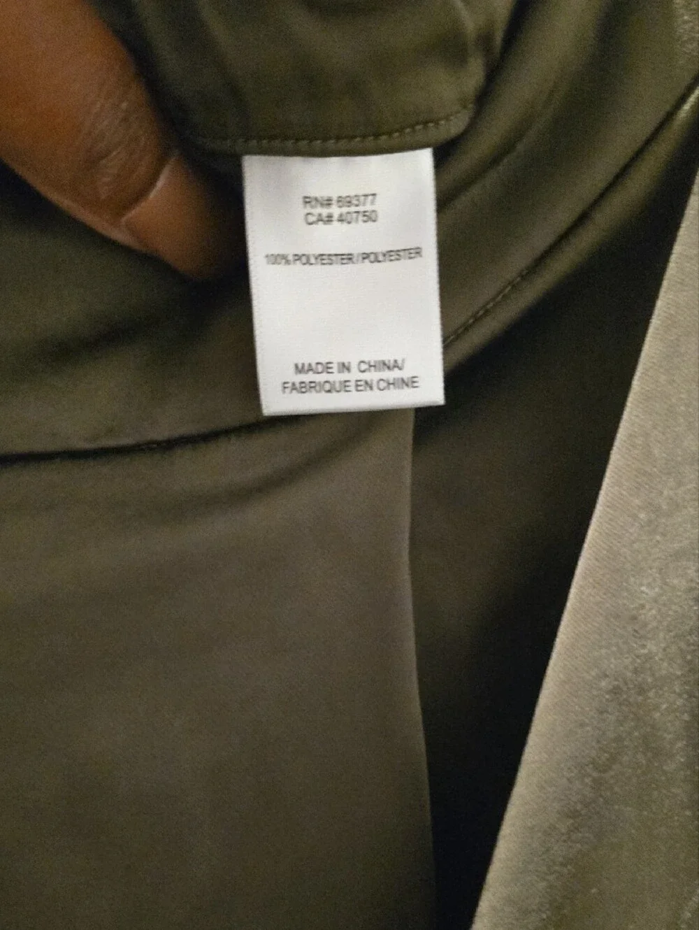 Women's Olive Wide-Leg Pull-On Pants